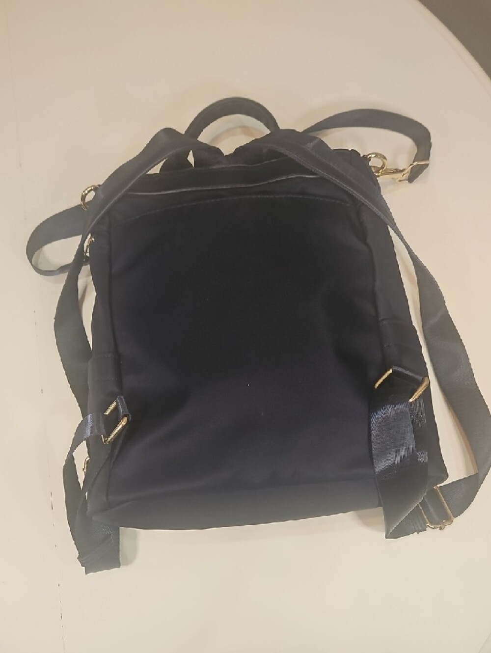 Miztique Women's Navy Blue Backpack Purse with Gold Hardware - Picture 2 of 7